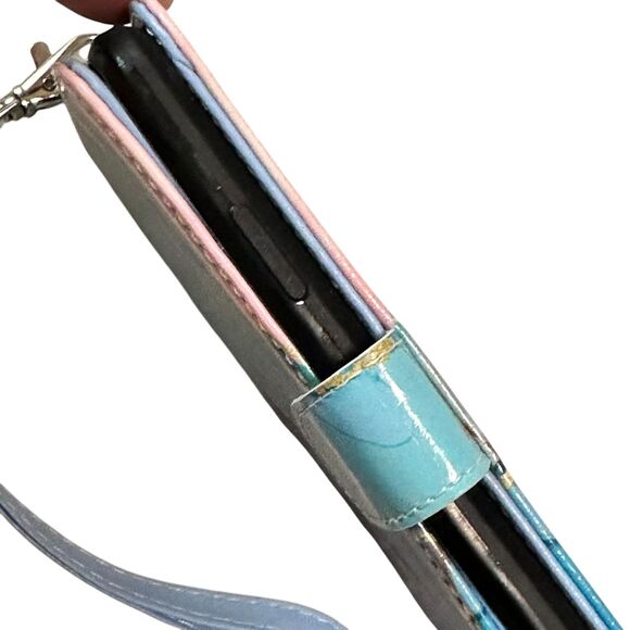 ULAK iPhone XR Marble Faux Leather Wallet Case Wristlet - Picture 9 of 9